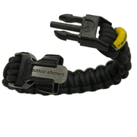 Kodiak Survival Paracord Bracelet (Color: Black, size: Med+)