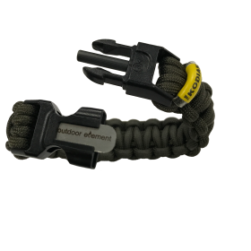 Kodiak Survival Paracord Bracelet (Color: Black, size: medium)