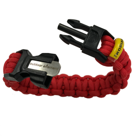 Kodiak Survival Paracord Bracelet (Color: Red, size: medium)