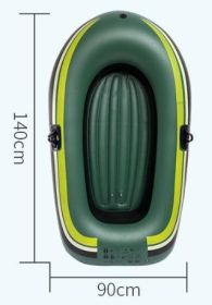 Small Pvc Water Recreational Boat Inflatable Boat Inflatable Fishing Boat Rafting (Option: Green 1person boat with pump)