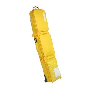 Single And Double Snowboard Snowboard Storage Bag With Wheel Large Capacity (Option: Yellow-Double plate-138x32cm)