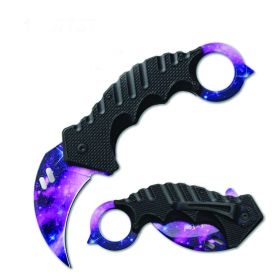 Karambit 5.25" Knife (Model: Purple Galaxy)