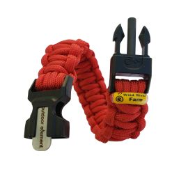 Kodiak Survival Paracord Bracelet (Color: Black, size: large)