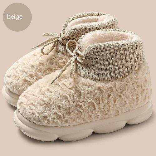 Snow Boots Outer Wear Plush Cotton-padded Shoes Poop Feeling Winter Home Non-slip